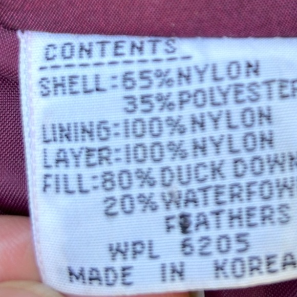 Vintage John Weitz Down Puffer Cocoon Coat with Hood Purple Teal & Blue Size MP - Picture 15 of 16